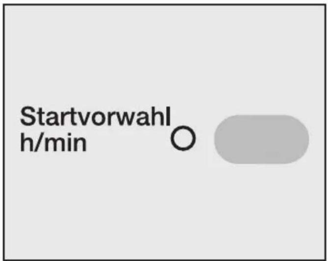 Startvorwahl h/min ○