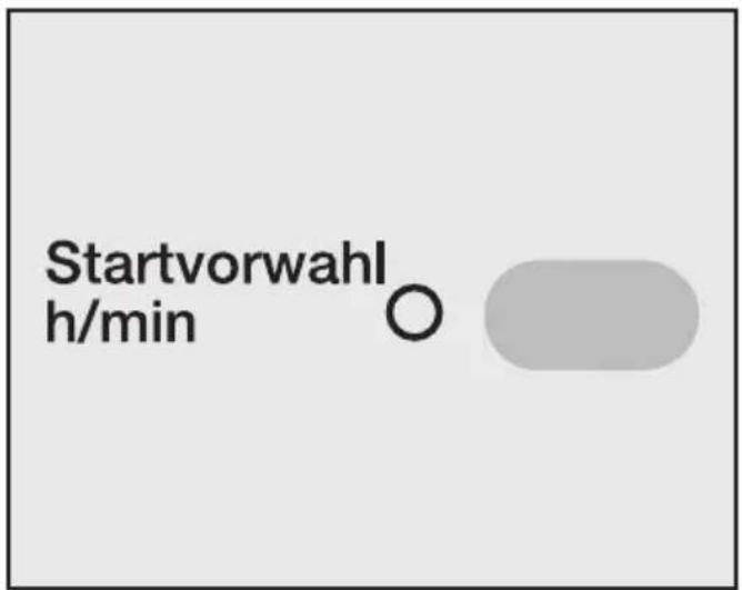Startvorwahl h/min ○