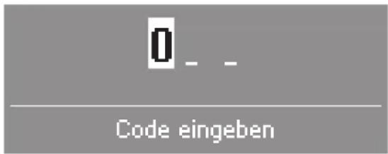 0 - - Code eingeben