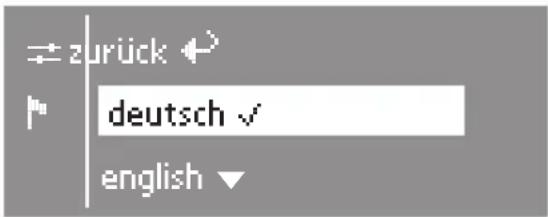 zurück deutsch ✓ english ▼