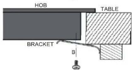 HOB TABLE BRACKET B