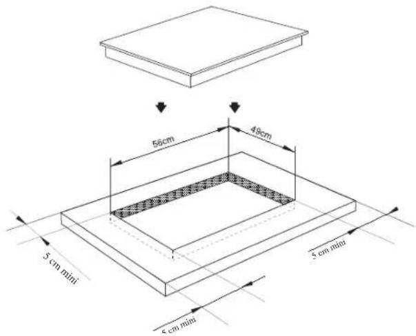 BOMANN EHBC 547 IX - Preparing the worktop for installation of the hob - 2