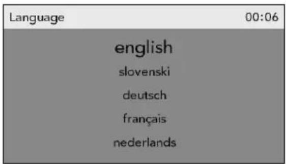 Language 00:06 english slovenski deutsch français nederlands