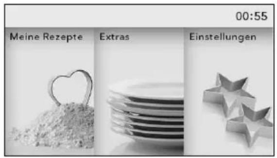 00:55 Meine Rezepte Extras Einstellungen