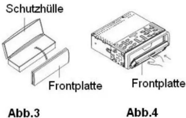 Schutzhülle Frontplatte Frontplatte Abb.3 Abb.4