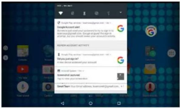 Laser MID-787 - NOTIFICATION MENU BAR - 2