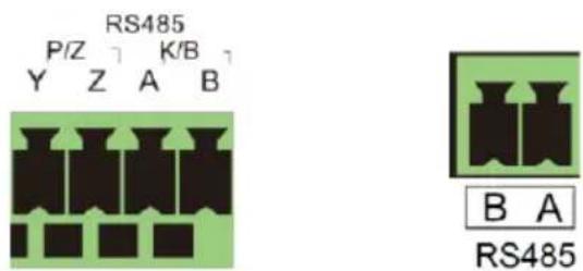 RS485 P/Z K/B Y Z A B B A RS485