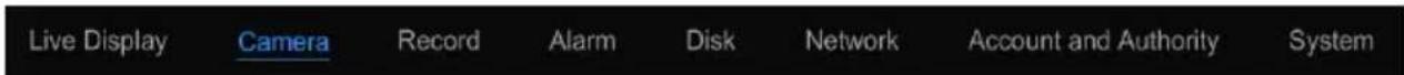 Live Display Camera Record Alarm Disk Network Account and Authority System