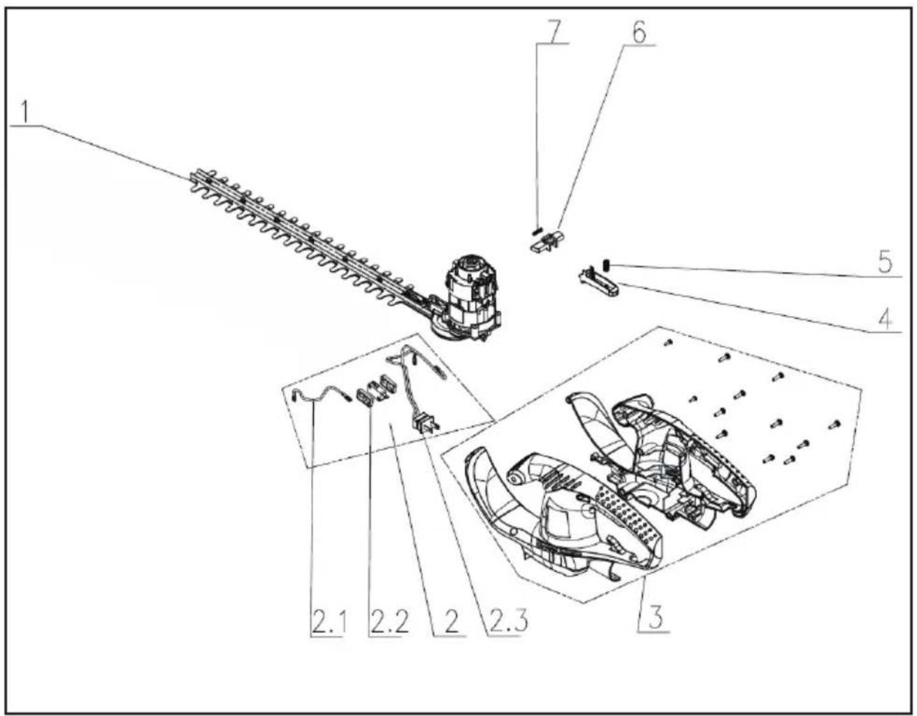 LawnMaster HT1805 - Items not covered by warranty : - 1