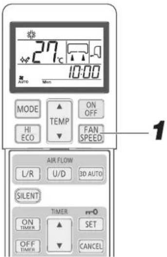 27°C 10:00 AUTO Max MODE ▲ TEMP ON OFF HI ECO ▼ FAN SPEED AIR FLOW L/R U/D 3D AUTO SILENT ON TIMER ▲ SET OFF TIMER ▼ CANCEL 1