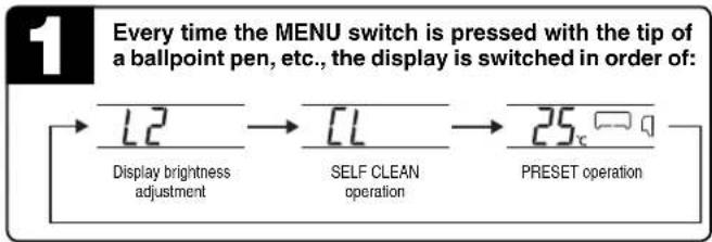 MITSUBISHI Avanti SRK13YSA-W - MENU function - 2
