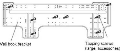 Wall hook bracket Tapping screws (large, accessories)