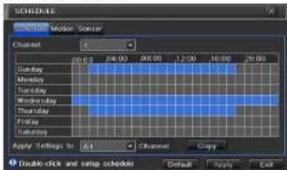 Q-See QT848 - Schedule Tab - 1