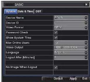 Q-See QT848 - System Tab - 1