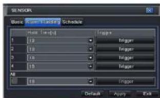 Q-See QT848 - Alarm Handling Tab - 1