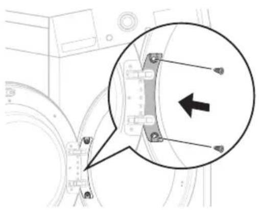 LG WF-DT90TW - Switch between the position the hinge assembly and door latch assembly and then tighten the screws in reverse order. - 3