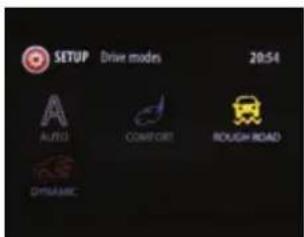 SETUP Drive modes 20:54 A/ABS Comfort ROUGH ROAD DYNAMIC