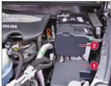 Labeled mechanical assembly diagram showing engine components with numbered annotations