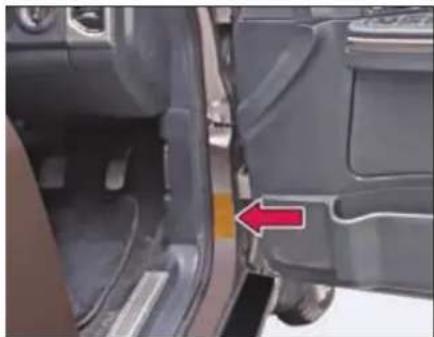 Tata Hexa (2017) - Tyre pressure sticker location - 1