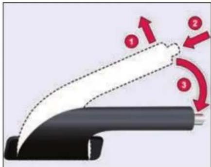 Diagram illustrating fluid flow around a pipe with labeled arrows and components