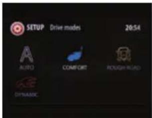 SETUP Drive modes 20:54 AUTO COMFORT ROUGH ROUND DYNAMIC
