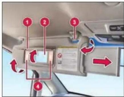 Diagram of car air intake system with numbered components and directional arrows indicating airflow or movement