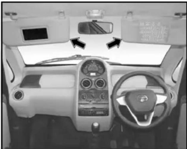 Tata Nano - Sun visors : (if fitted) - 1