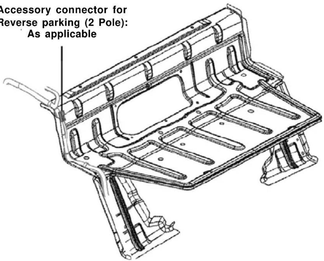 Accessory connector for Reverse parking (2 Pole): As applicable