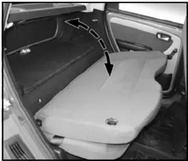 Tata Nano - Folding of rear seat back rest - 2