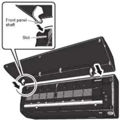 Front panel shaft Slot