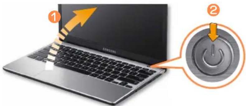 SAMSUNG NP350U2Y - Turn on the computer - 2