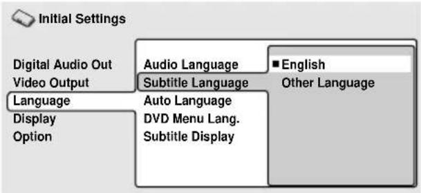 PIONEER DVD-V5000 - Subtitle Language - 1