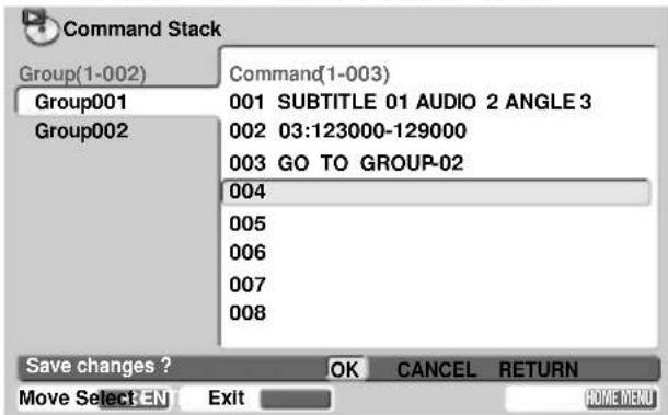 PIONEER DVD-V5000 - Retain (Preserve) Barcode Stack/Command Stack Settings - 1