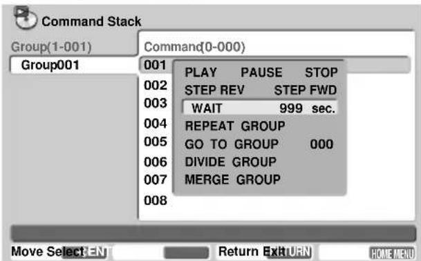 PIONEER DVD-V5000 - Example 2: Input wait time - 2