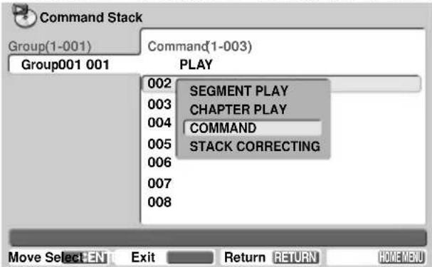 PIONEER DVD-V5000 - Use the ↑/↓ (cursor up/down) buttons to select the group to be divided. - 2