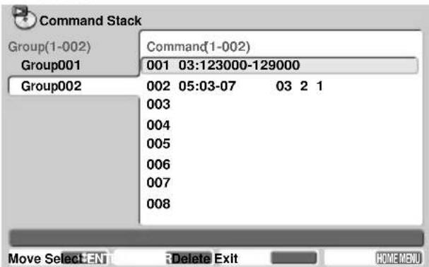 PIONEER DVD-V5000 - Use the ↑/↓ (cursor up/down) buttons to select the group to be divided. - 4