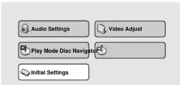 PIONEER DVD-V5000 - Press HOME MENU and select "Initial Settings" from the on-screen display. - 1