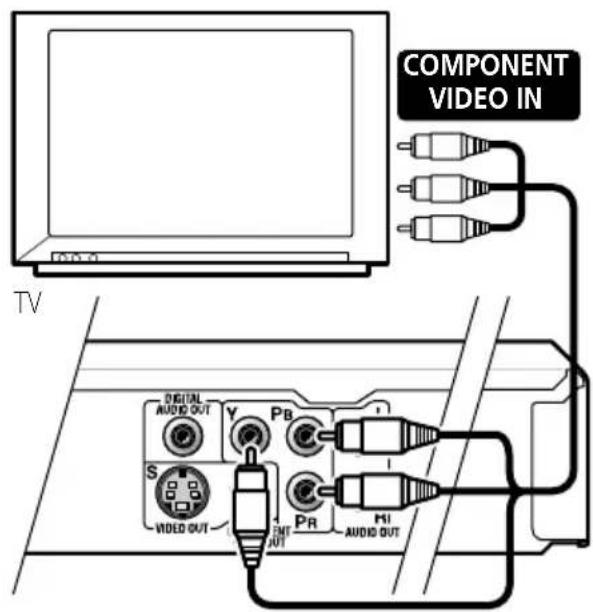 PIONEER DVD-V5000 - Connecting using the component video output - 1