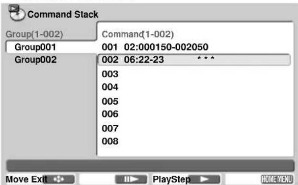 PIONEER DVD-V5000 - Execute a Step within a Group - 1