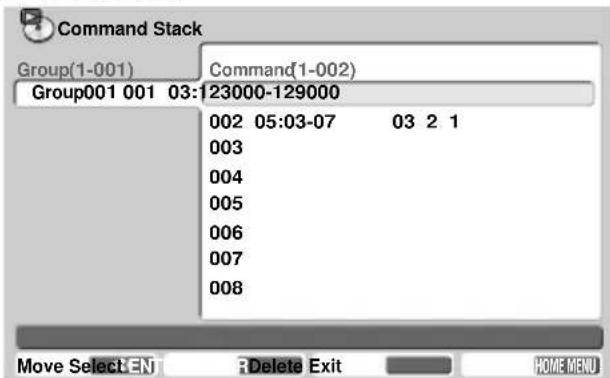 PIONEER DVD-V5000 - Erase Barcode Stack/Command Stack Settings - 2