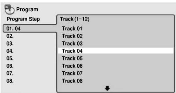 PIONEER DVD-V5000 - Select a title, chapter or track for the current step in the program list. - 3