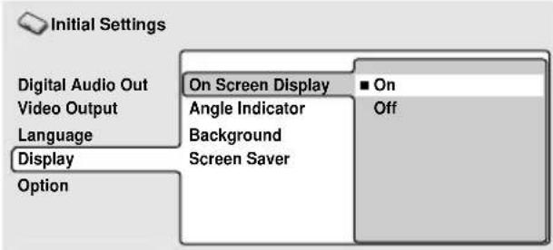 PIONEER DVD-V5000 - On Screen Display - 1