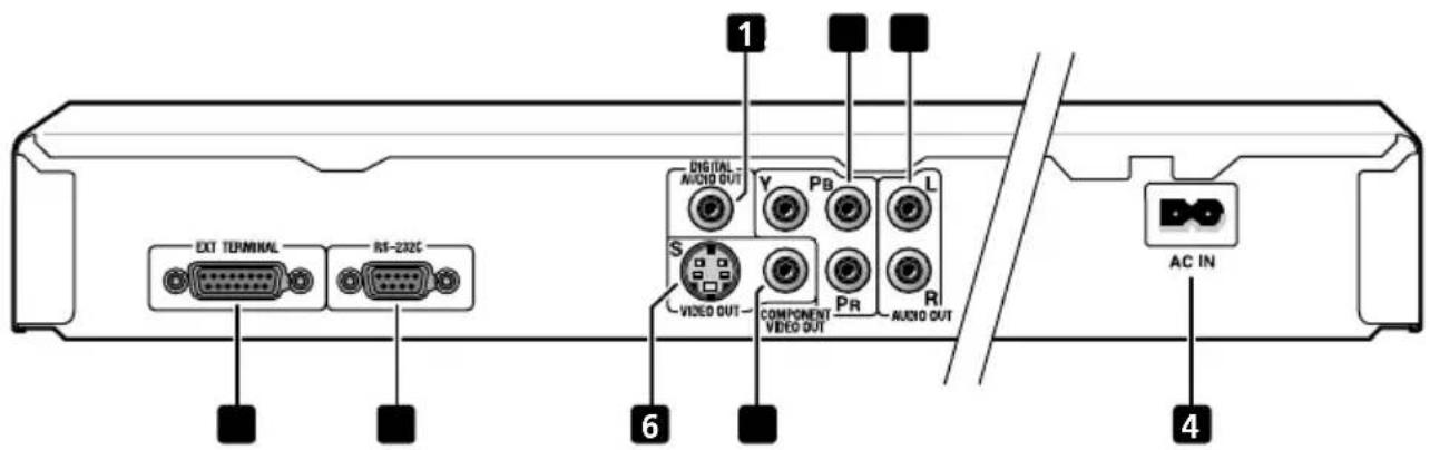 PIONEER DVD-V5000 - Rear panel connections - 1