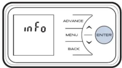 Creda CEP075E - Service/User Info – Service info is displayed: UI rev, product ID - 2