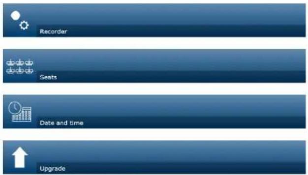 Recorder Seats Date and time Upgrade