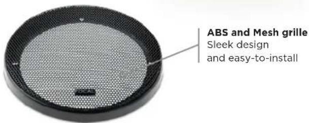 ABS and Mesh grille Sleek design and easy-to-install
