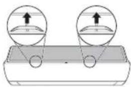 Diagram showing two circular views of a container with arrows indicating direction (no text or symbols)