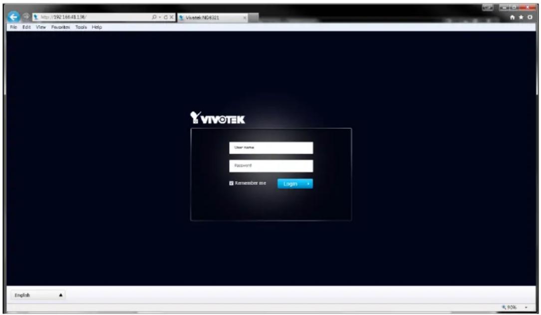 Vivotek User name Password Remember me Login English 线 90%