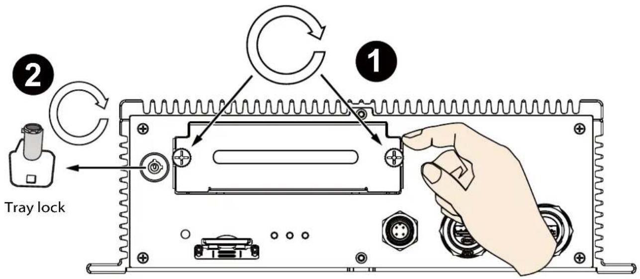 Tray lock ② ①