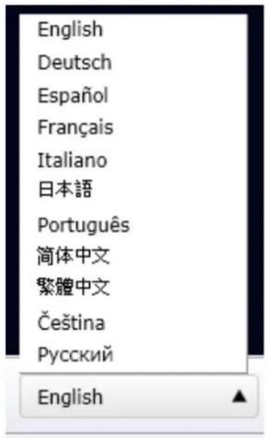 English Deutsch Español Français Italiano 日本語 Português 简体中文 繁體中文 Čeština Русский English